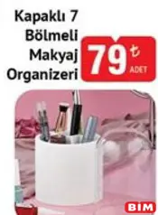 KAPAKLI 7 BÖLMELİ MAKYAJ ORGANİZERİ